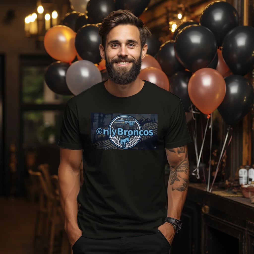 “Only Broncos” Performance Tee – No Subscriptions, Just Trails wicking tee
