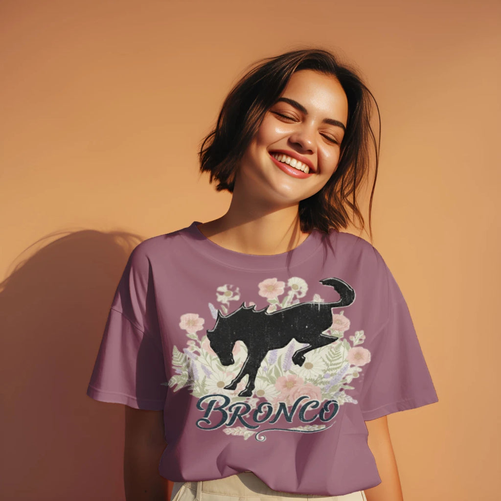 Women’s Wildflower Bronco Crop Tee | Bucking Heritage Edition (Free Spirit Series) T-Shirt
