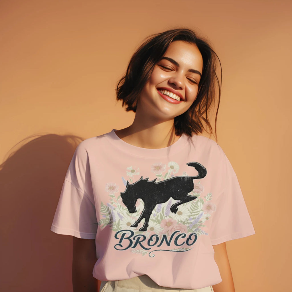 Women’s Wildflower Bronco Crop Tee | Bucking Heritage Edition (Free Spirit Series) T-Shirt