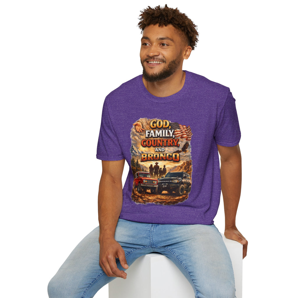 God, Family, Country & Ford Bronco Tee – Bronco Heritage & Adventure Lifestyle Shirt