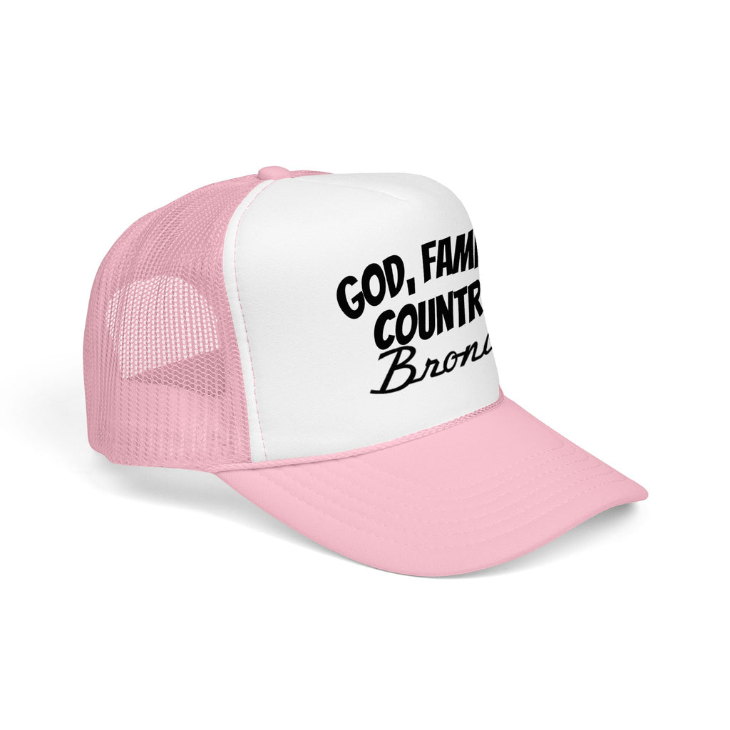 God. Family. Country. Bronco. Trucker Hat – Built Wild, Built With Values