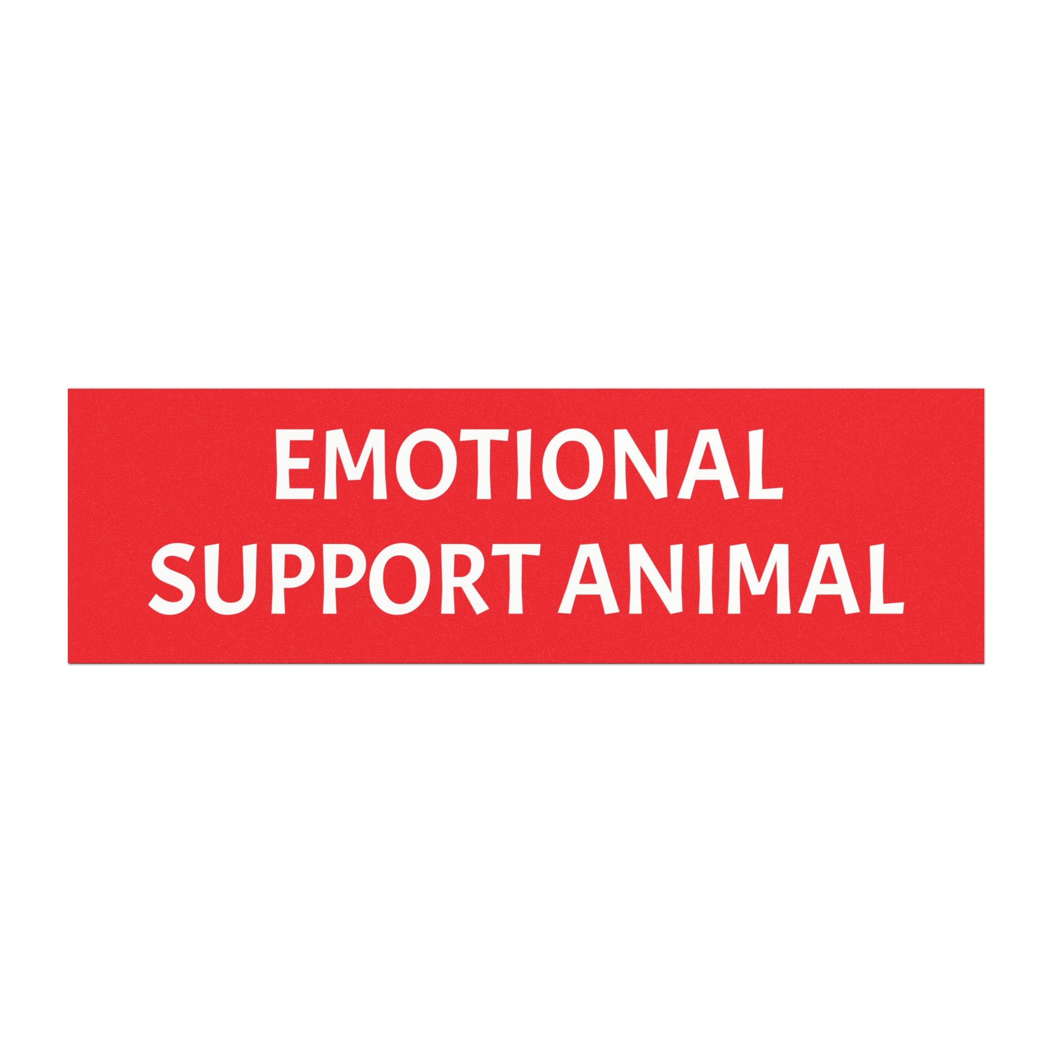 Bronco “Emotional Support Animal” Red Magnet – Funny Support Tag for Built Wild Drivers