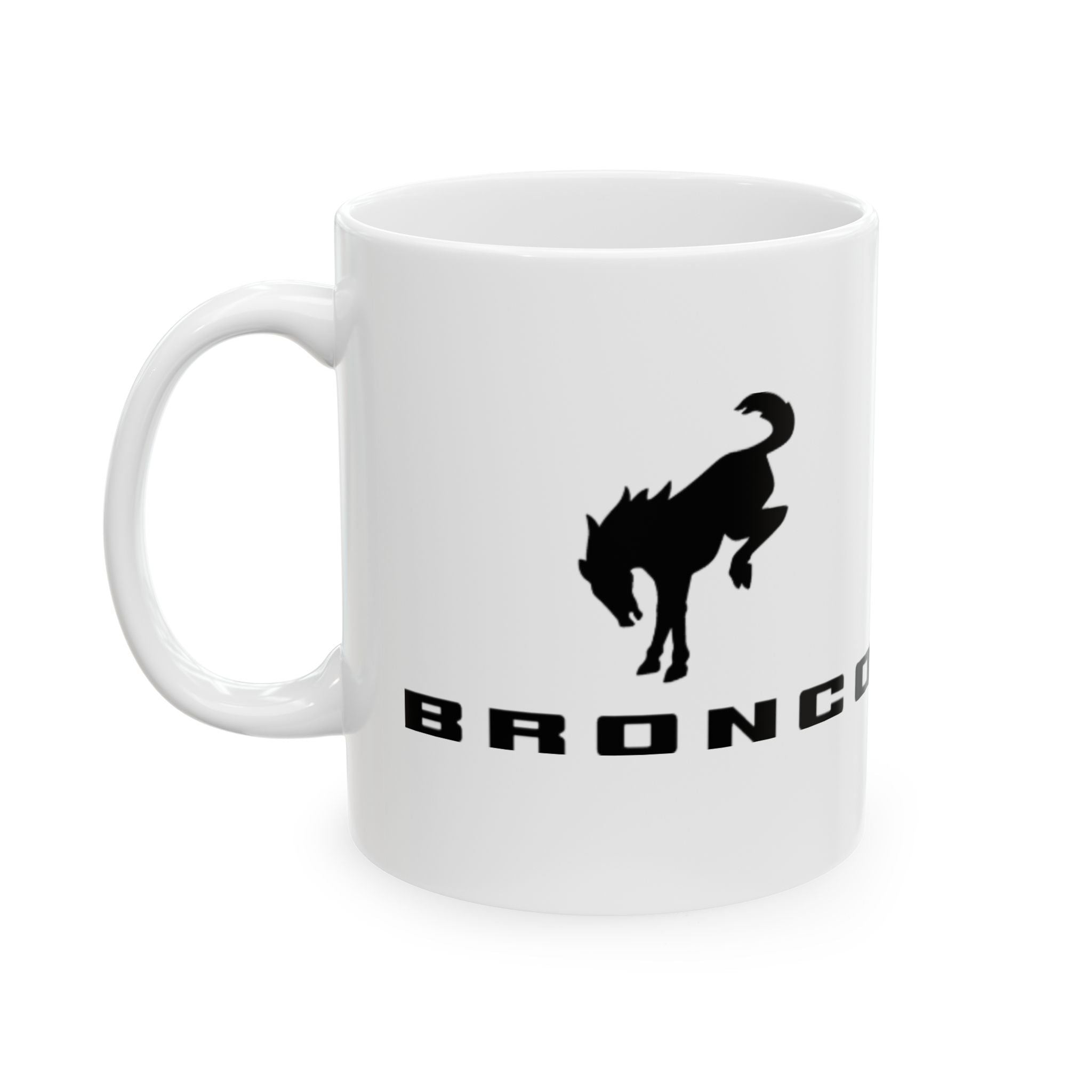 Bronco Logo Ceramic Mug – Bucking Bronco & All Trim Logos Coffee Cup (11oz / 15oz)