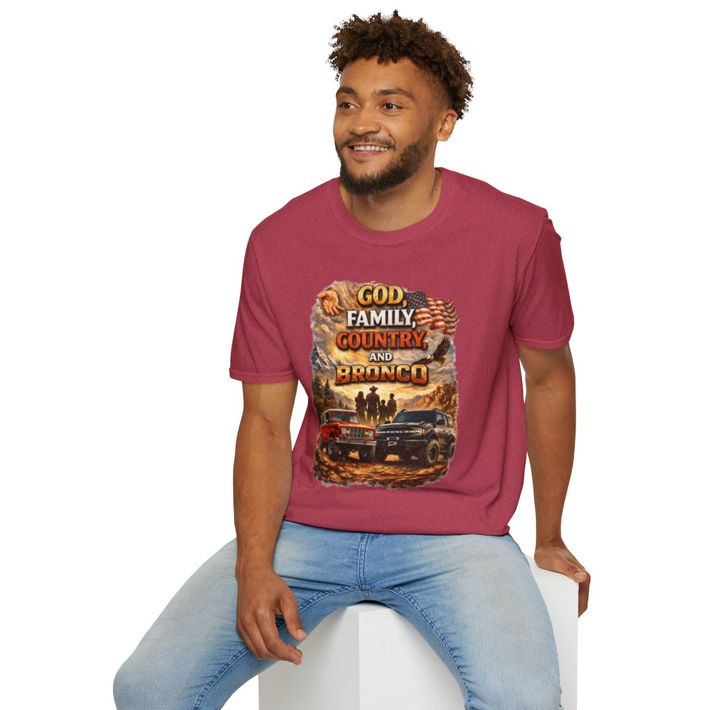 God, Family, Country & Ford Bronco Tee – Bronco Heritage & Adventure Lifestyle Shirt