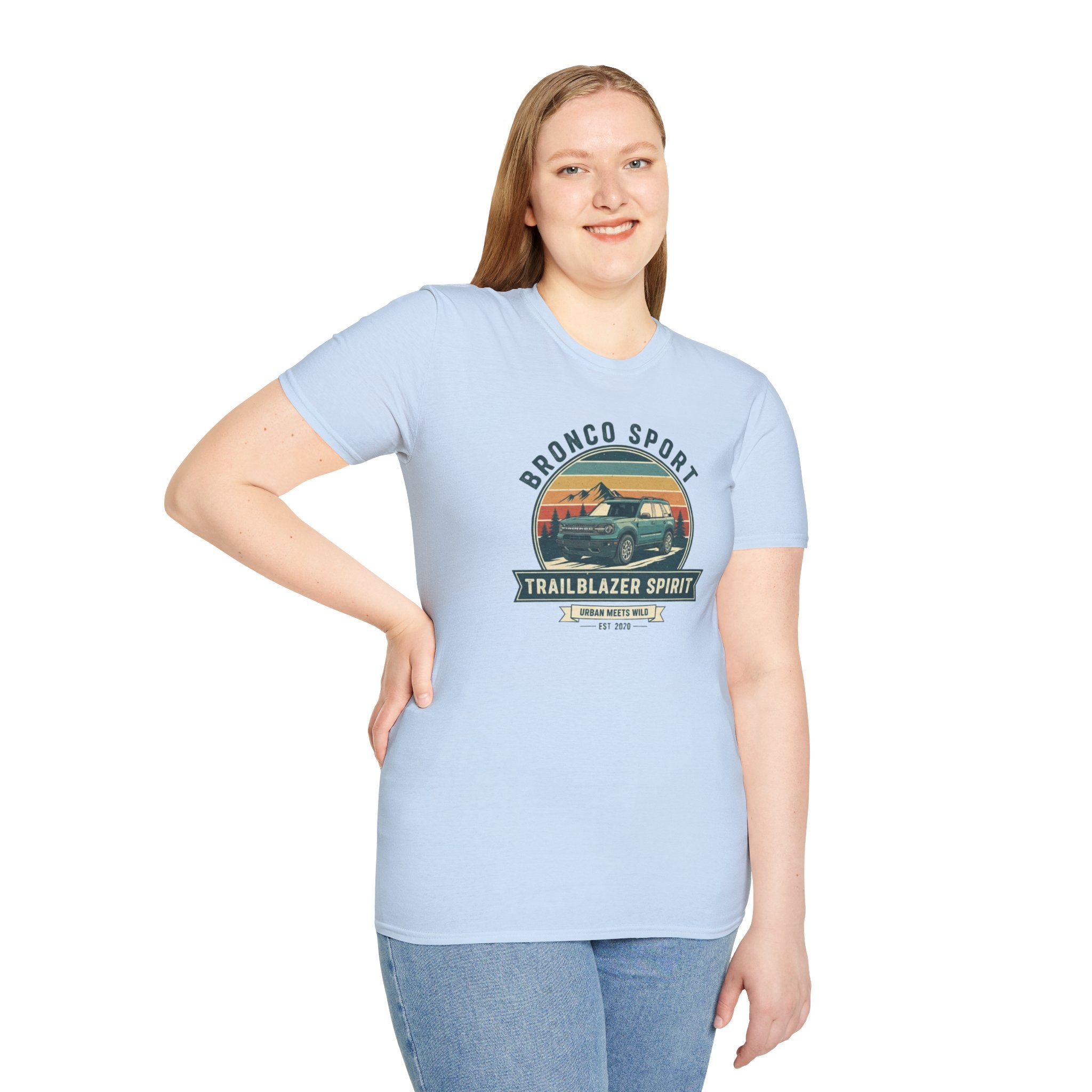 "Urban Meets Wild" Bronco Sport Women's T-Shirt | Trailblazer Spirit Softstyle Tee