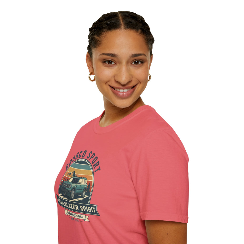 "Urban Meets Wild" Bronco Sport Women's T-Shirt | Trailblazer Spirit Softstyle Tee