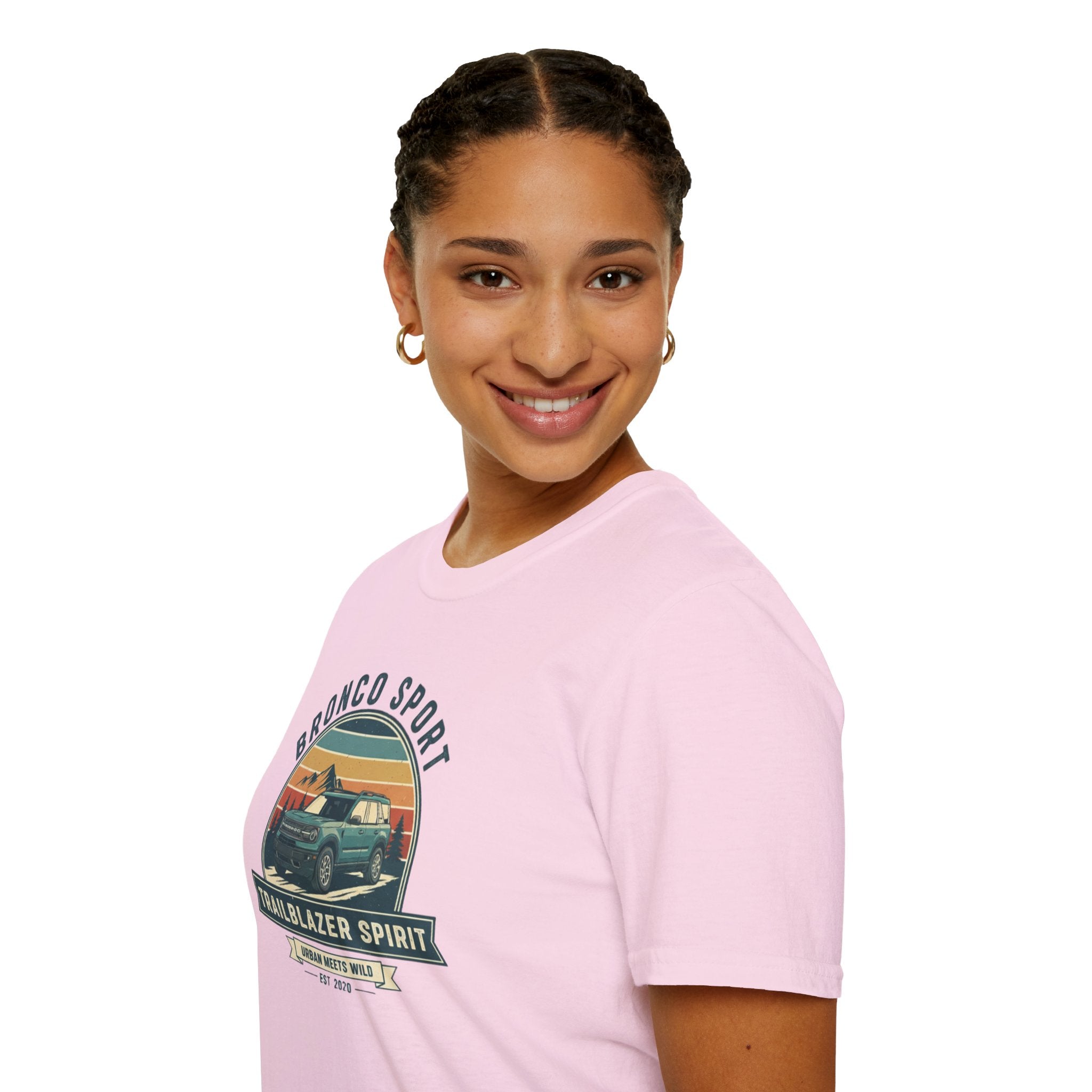 "Urban Meets Wild" Bronco Sport Women's T-Shirt | Trailblazer Spirit Softstyle Tee
