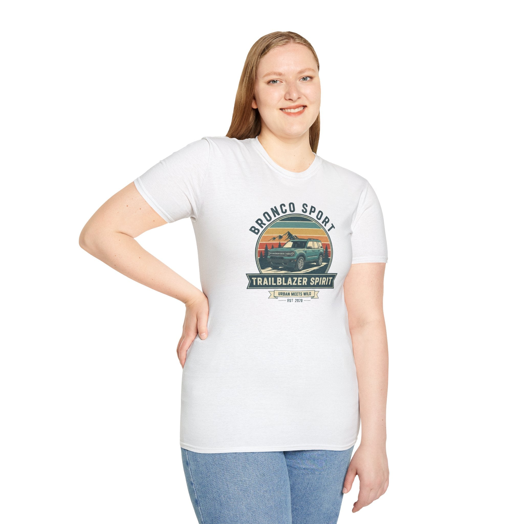 "Urban Meets Wild" Bronco Sport Women's T-Shirt | Trailblazer Spirit Softstyle Tee