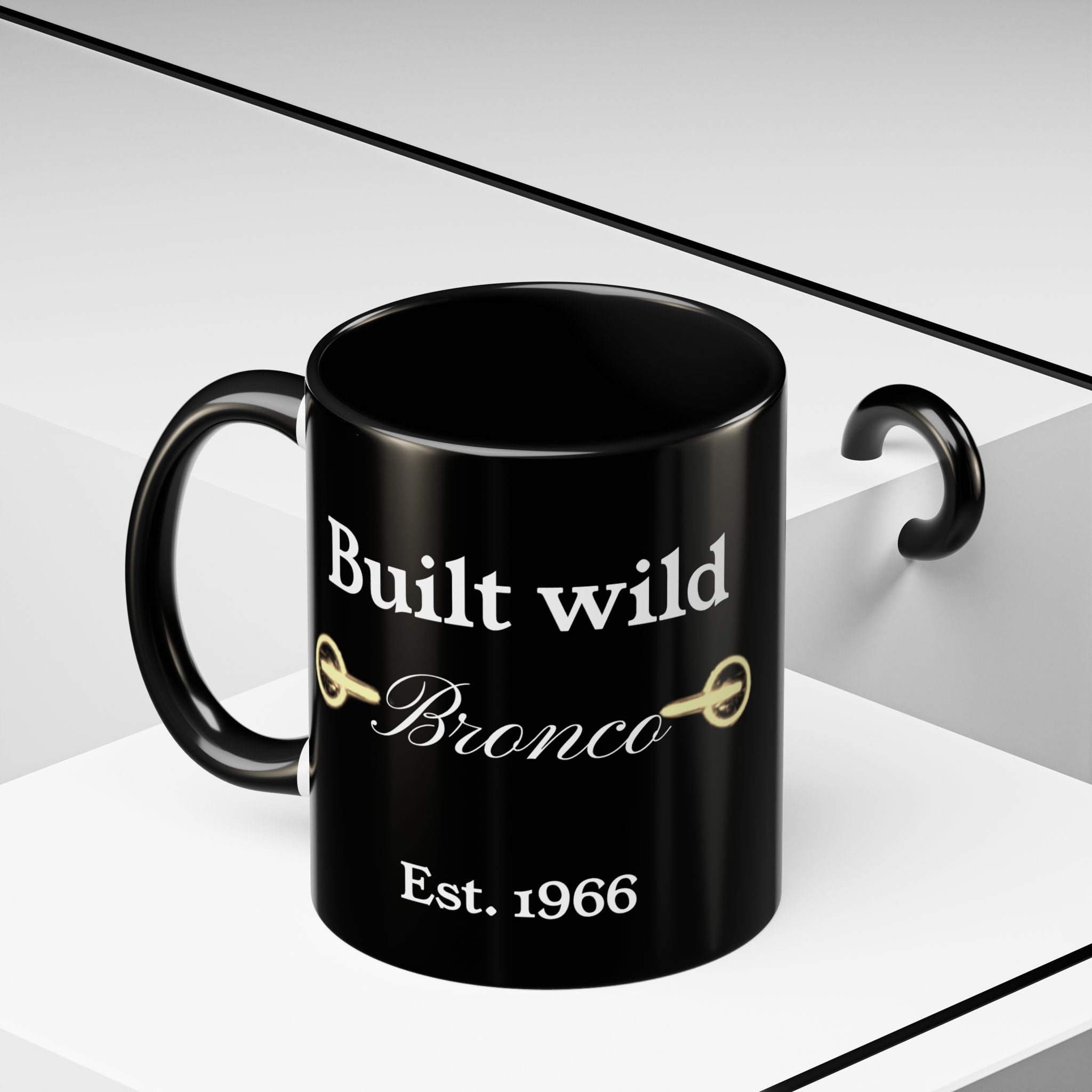 Bronco Life Coffee Mug – Built Wild Est. 1966 Ford Bronco Accent Mug (11oz / 15oz)
