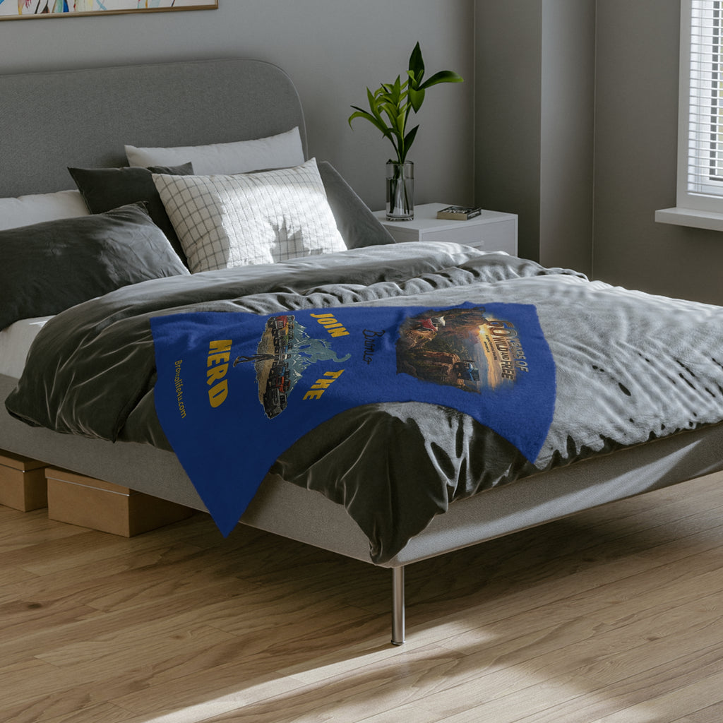 Join the Herd Premium Microfiber Blanket | Bronco Heritage Adventure Throw | 60 Years of Wild & Free