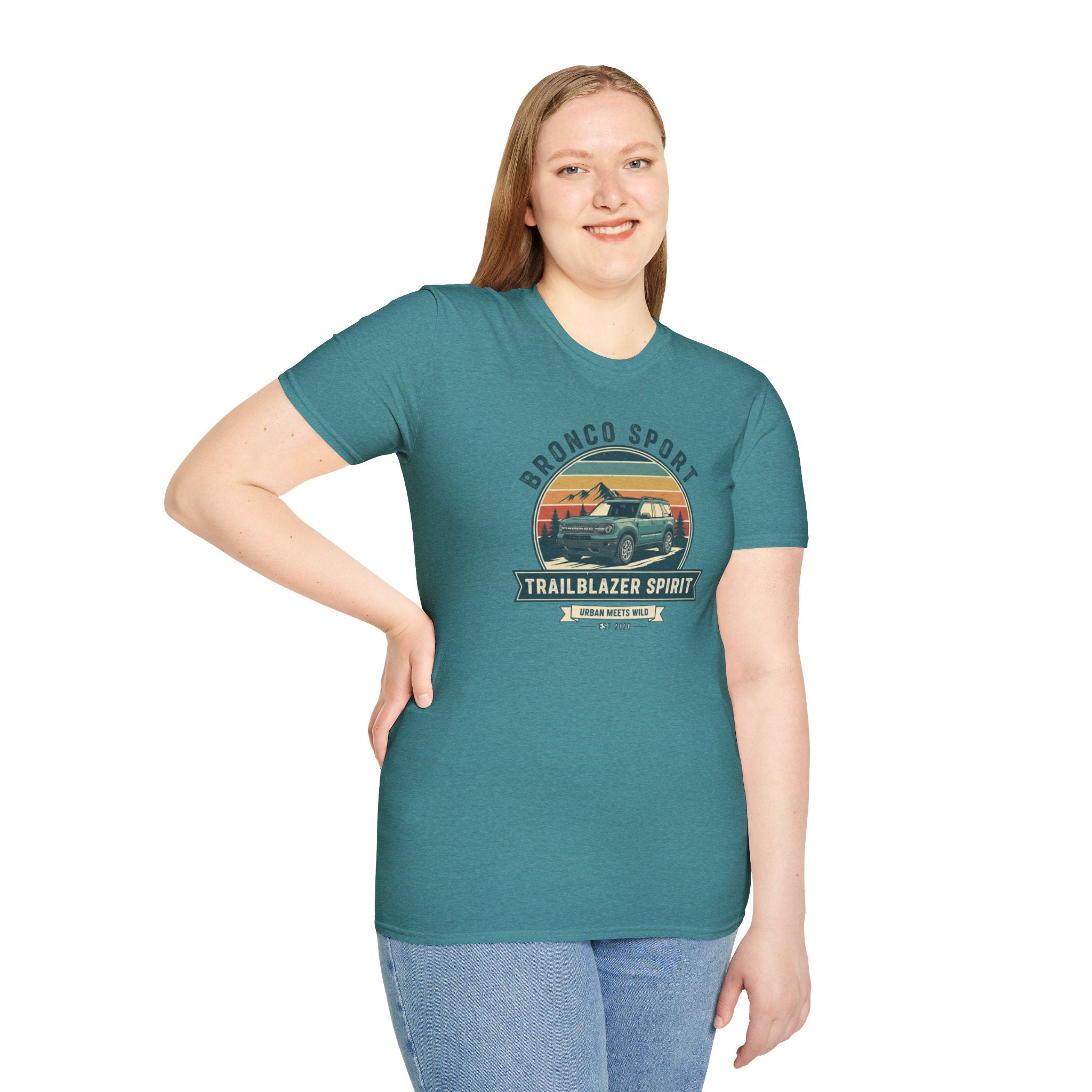 "Urban Meets Wild" Bronco Sport Women's T-Shirt | Trailblazer Spirit Softstyle Tee