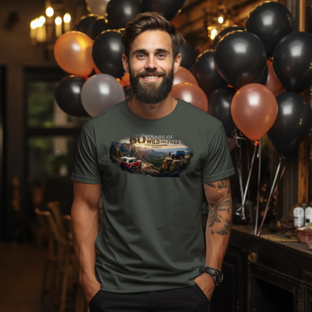 Bronco 60th Anniversary “Wild & Free” Tee — OG + 6G Mountain Tribute