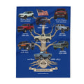 Bronco Generations Fleece Blanket – Ford Bronco Family Tree 30'' × 40'' Home Decor