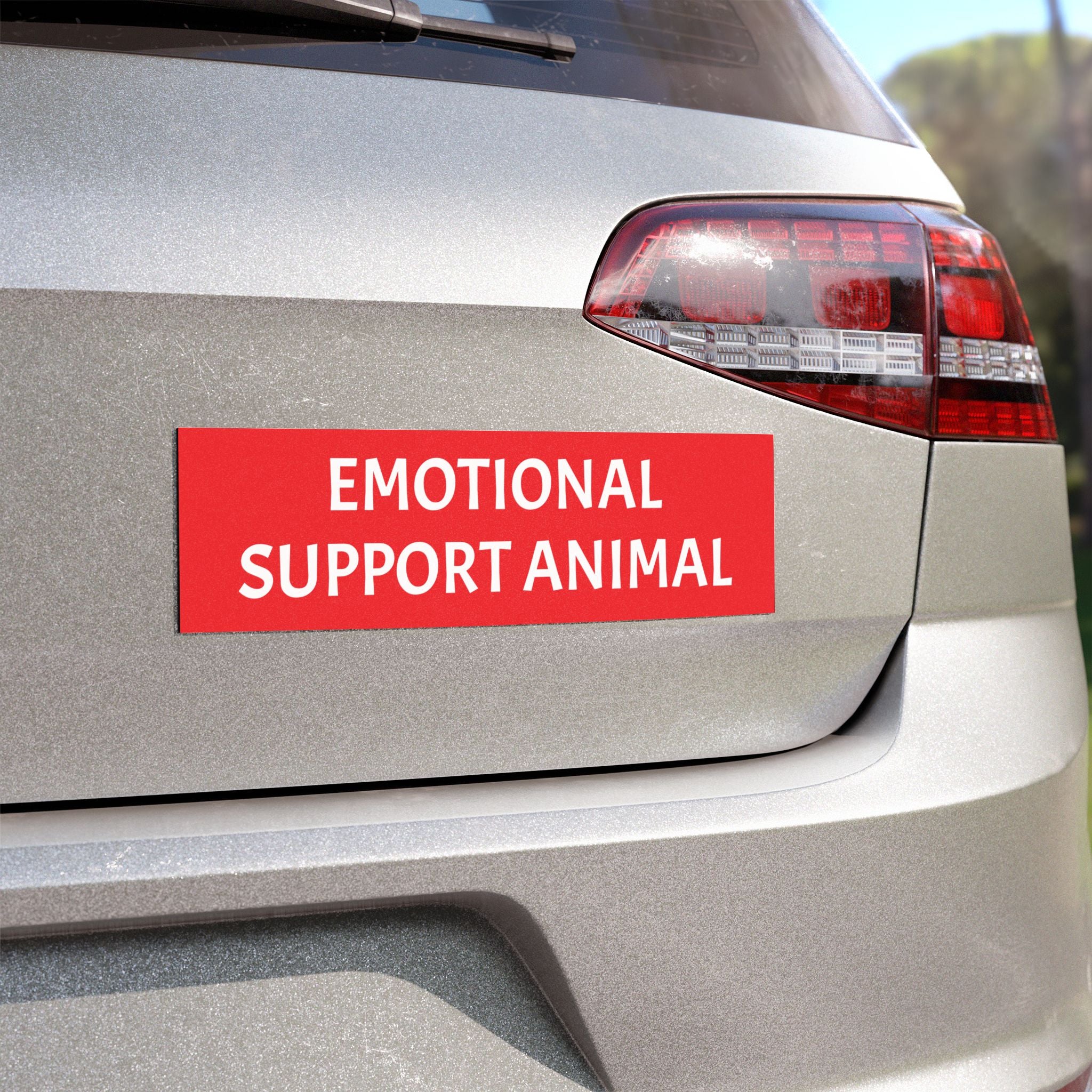 Bronco “Emotional Support Animal” Red Magnet – Funny Support Tag for Built Wild Drivers