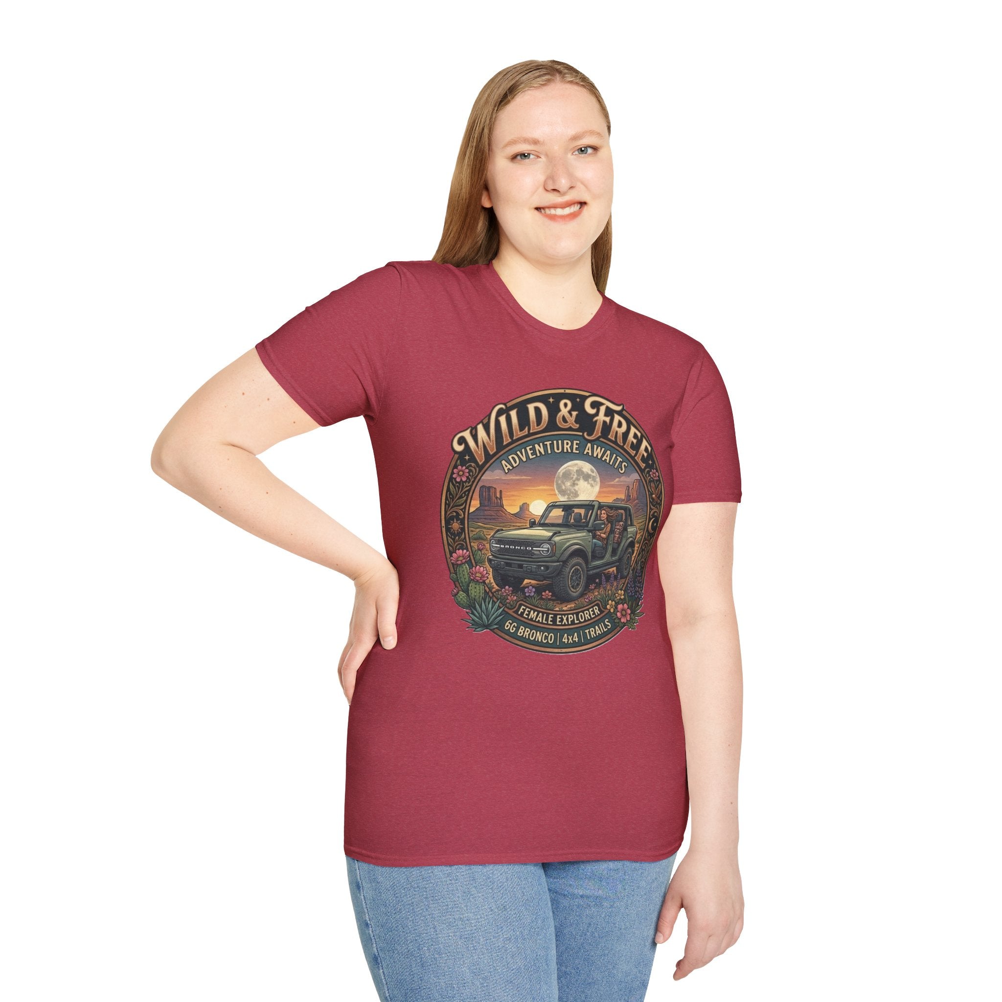 Wild & Free Bronco Tee – Female Explorer 6G Off-Road Adventure Shirt