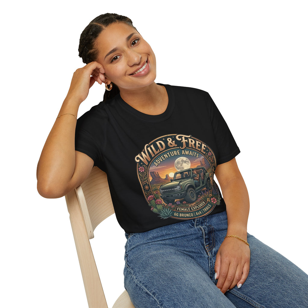 Wild & Free Bronco Tee – Female Explorer 6G Off-Road Adventure Shirt