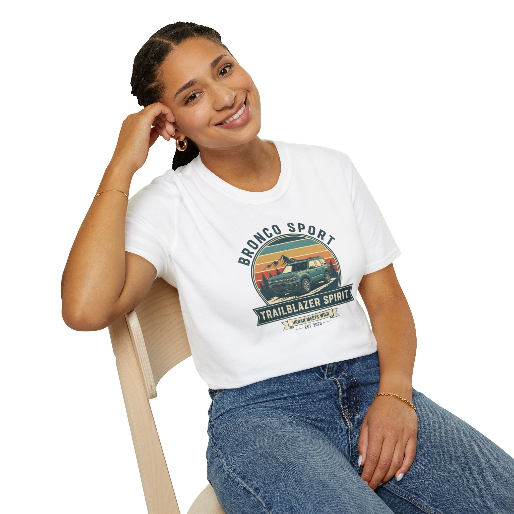 "Urban Meets Wild" Bronco Sport Women's T-Shirt | Trailblazer Spirit Softstyle Tee