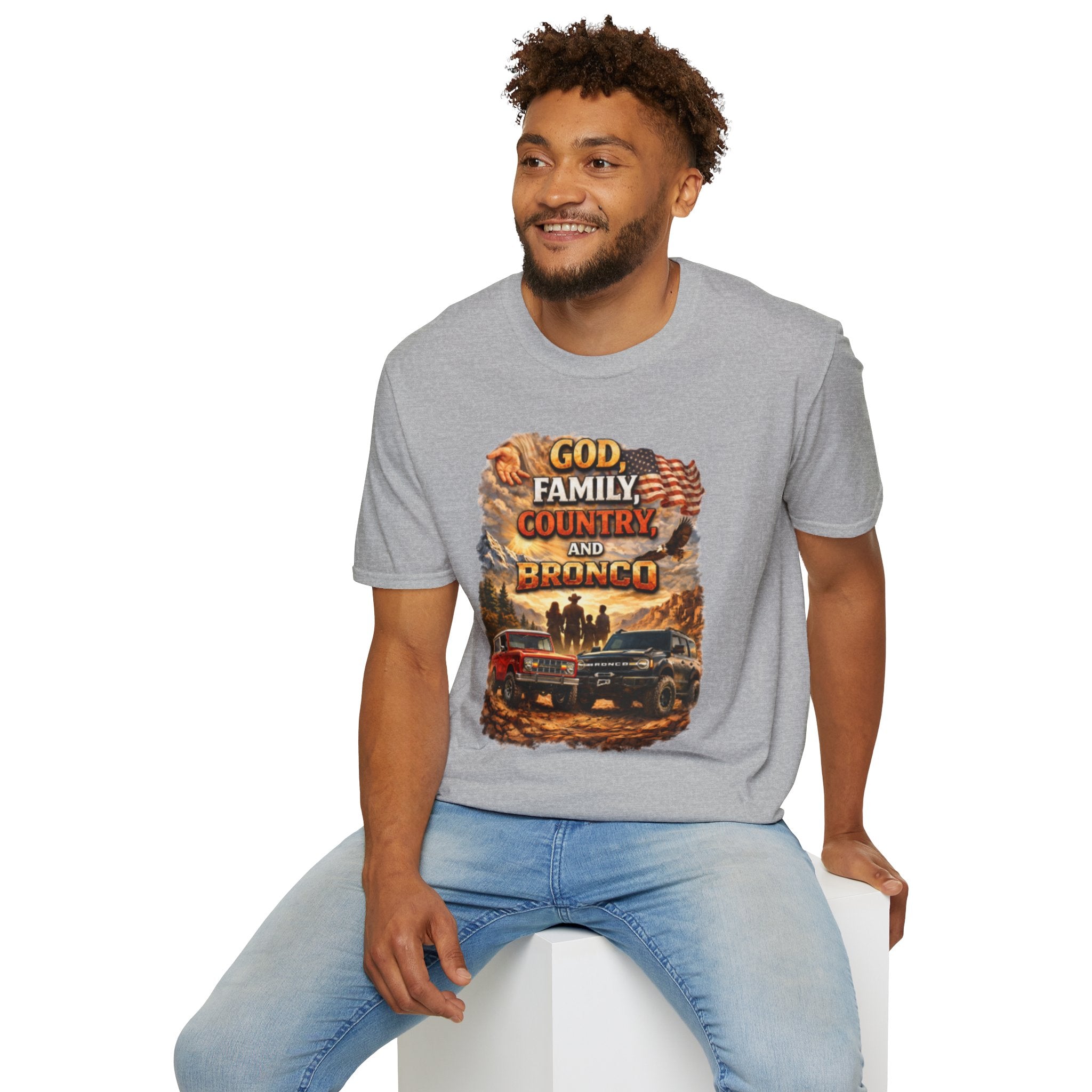 God, Family, Country & Ford Bronco Tee – Bronco Heritage & Adventure Lifestyle Shirt