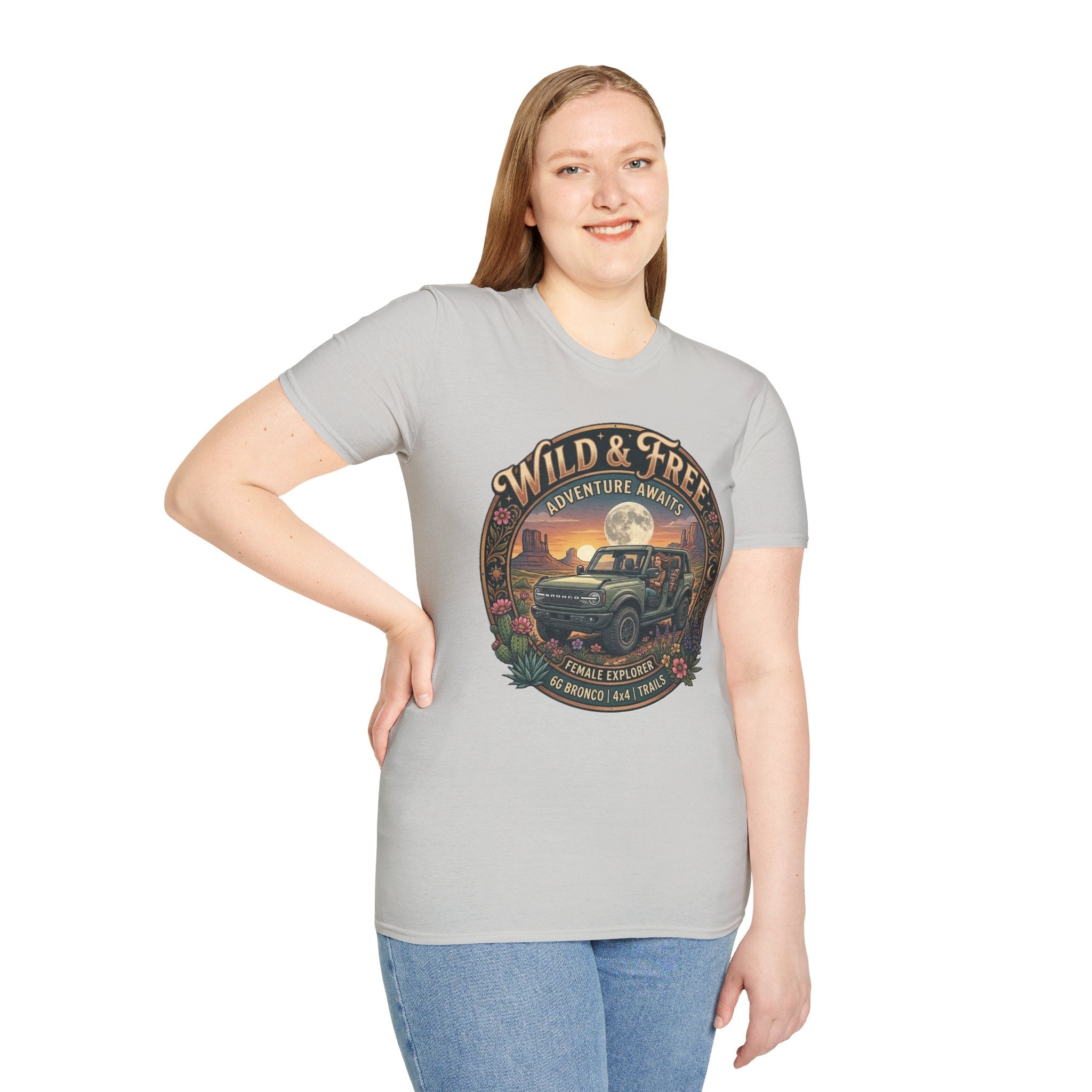 Wild & Free Bronco Tee – Female Explorer 6G Off-Road Adventure Shirt