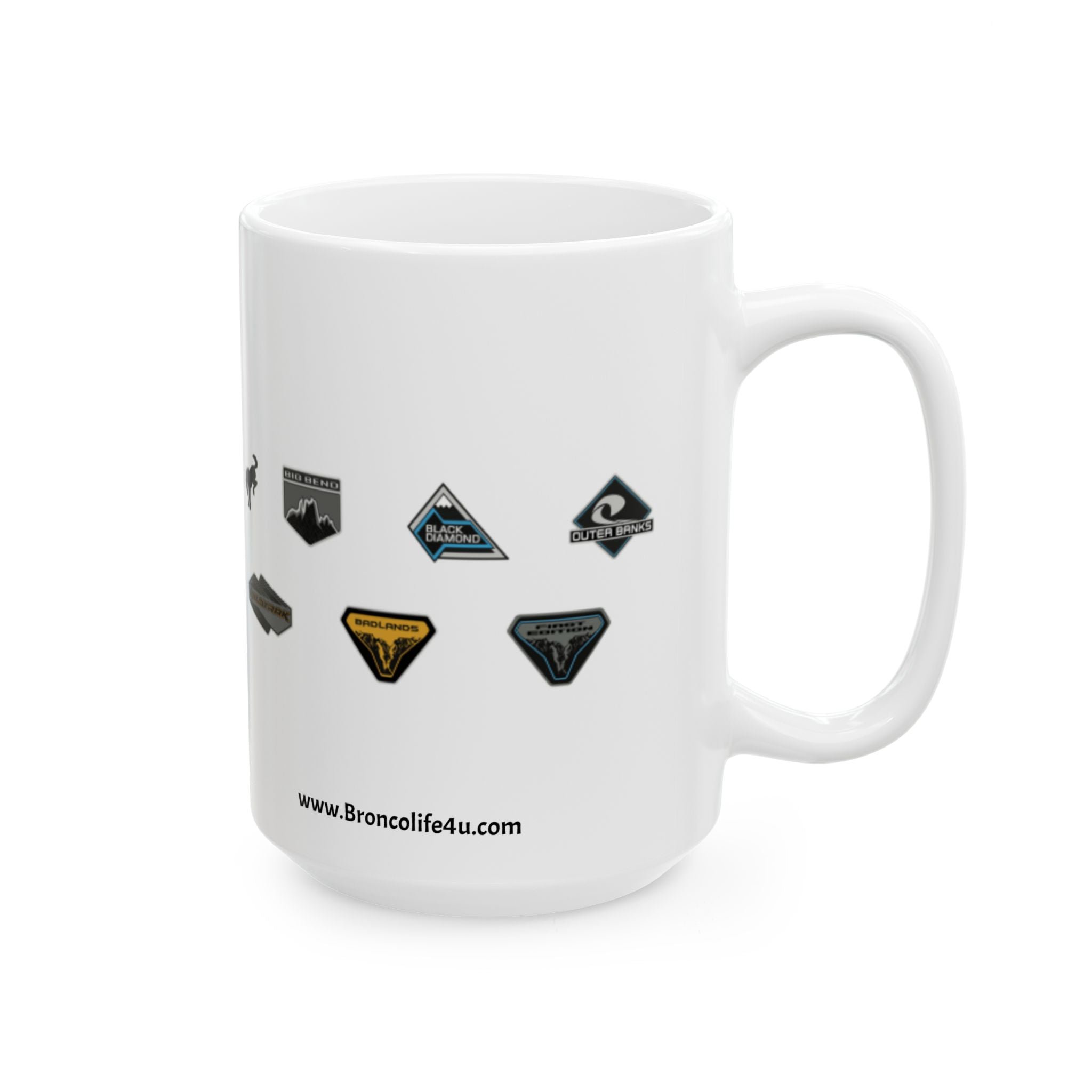 Bronco Logo Ceramic Mug – Bucking Bronco & All Trim Logos Coffee Cup (11oz / 15oz)