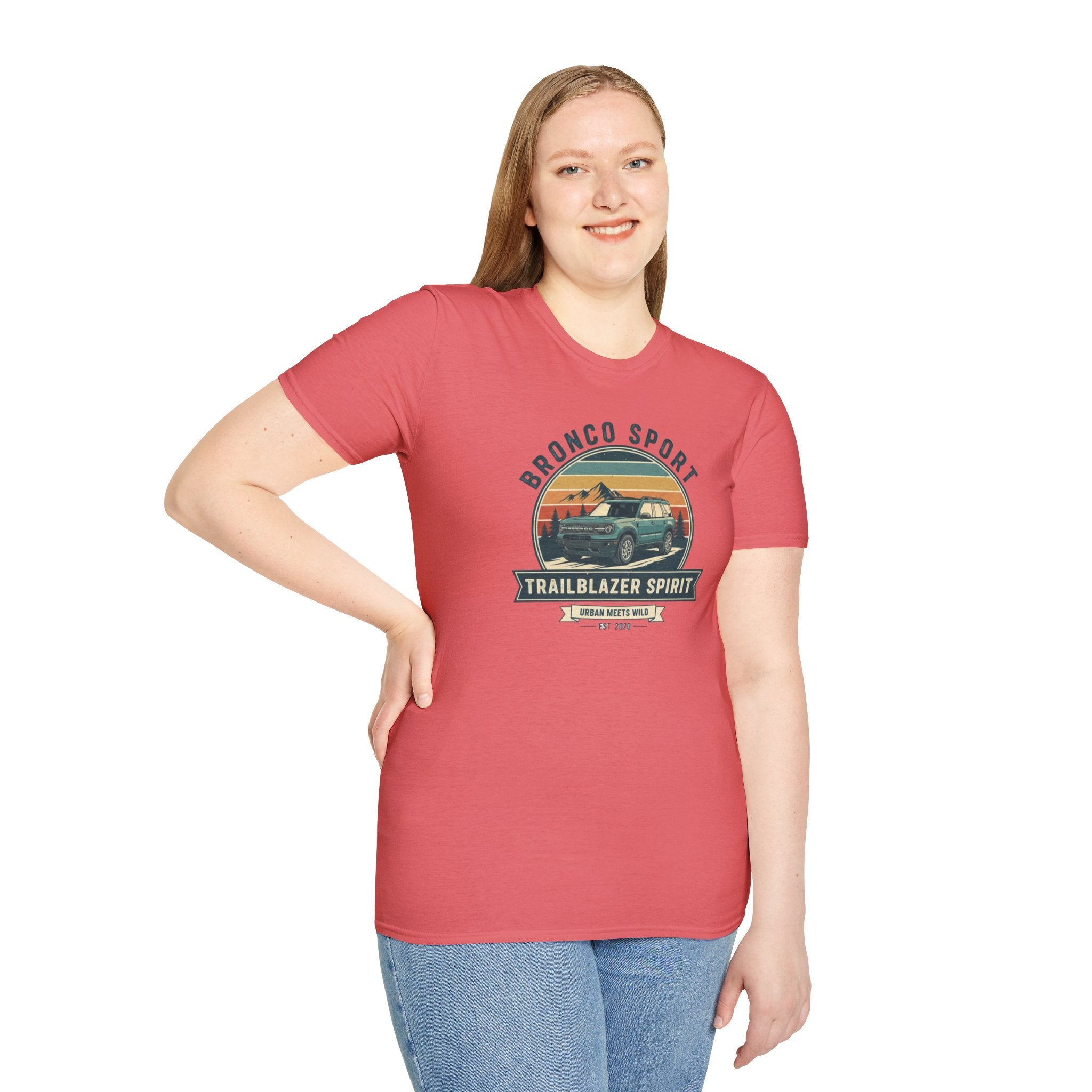"Urban Meets Wild" Bronco Sport Women's T-Shirt | Trailblazer Spirit Softstyle Tee