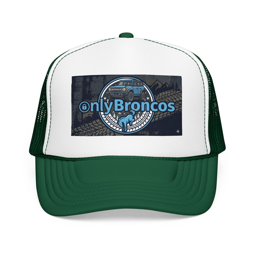 Only Broncos Foam Trucker Hat – 6G Bronco & Bucking Bronco Logo Retro Off-Road Cap