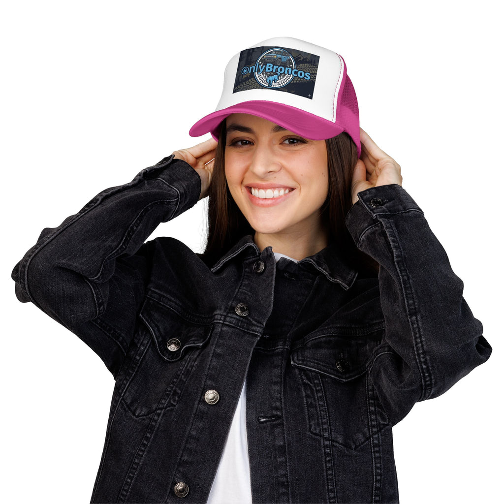 Only Broncos Foam Trucker Hat – 6G Bronco & Bucking Bronco Logo Retro Off-Road Cap