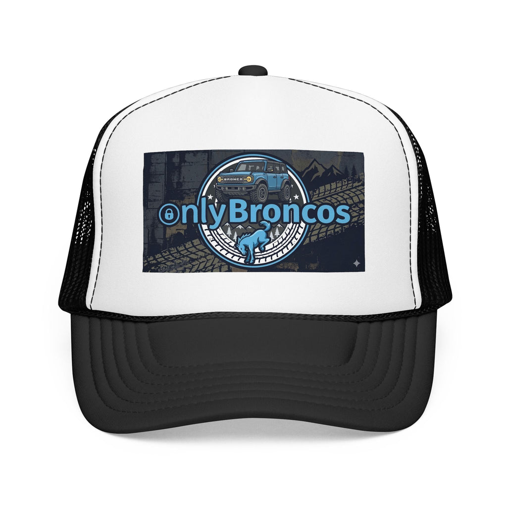 Only Broncos Foam Trucker Hat – 6G Bronco & Bucking Bronco Logo Retro Off-Road Cap