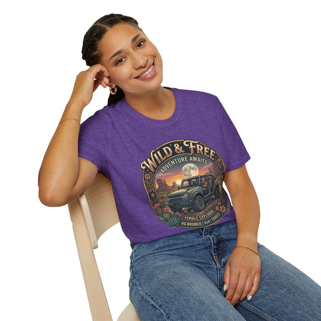 Wild & Free Bronco Tee – Female Explorer 6G Off-Road Adventure Shirt