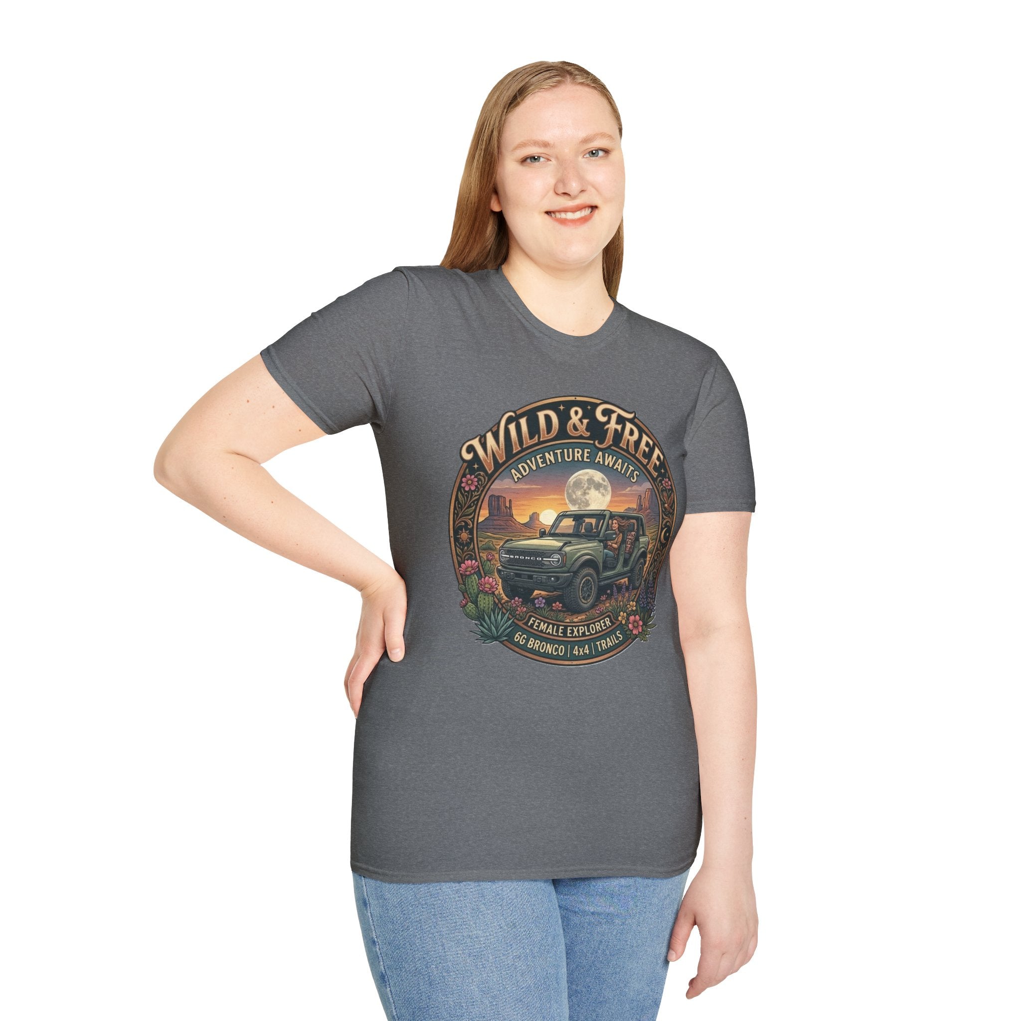 Wild & Free Bronco Tee – Female Explorer 6G Off-Road Adventure Shirt