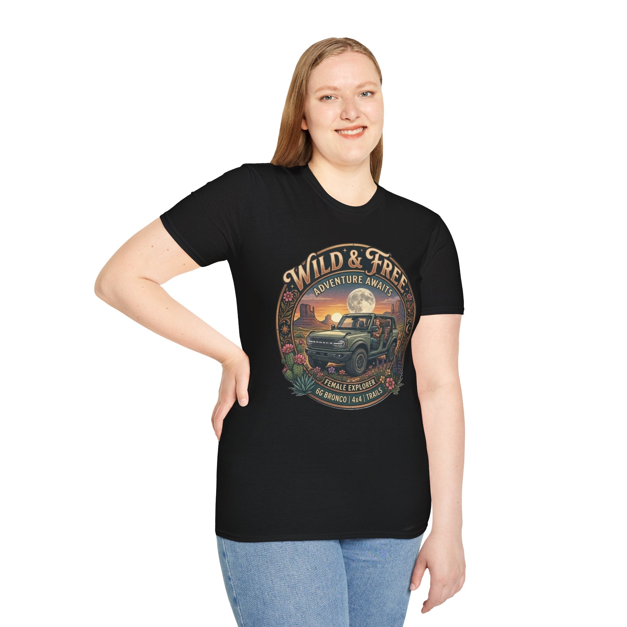 Wild & Free Bronco Tee – Female Explorer 6G Off-Road Adventure Shirt