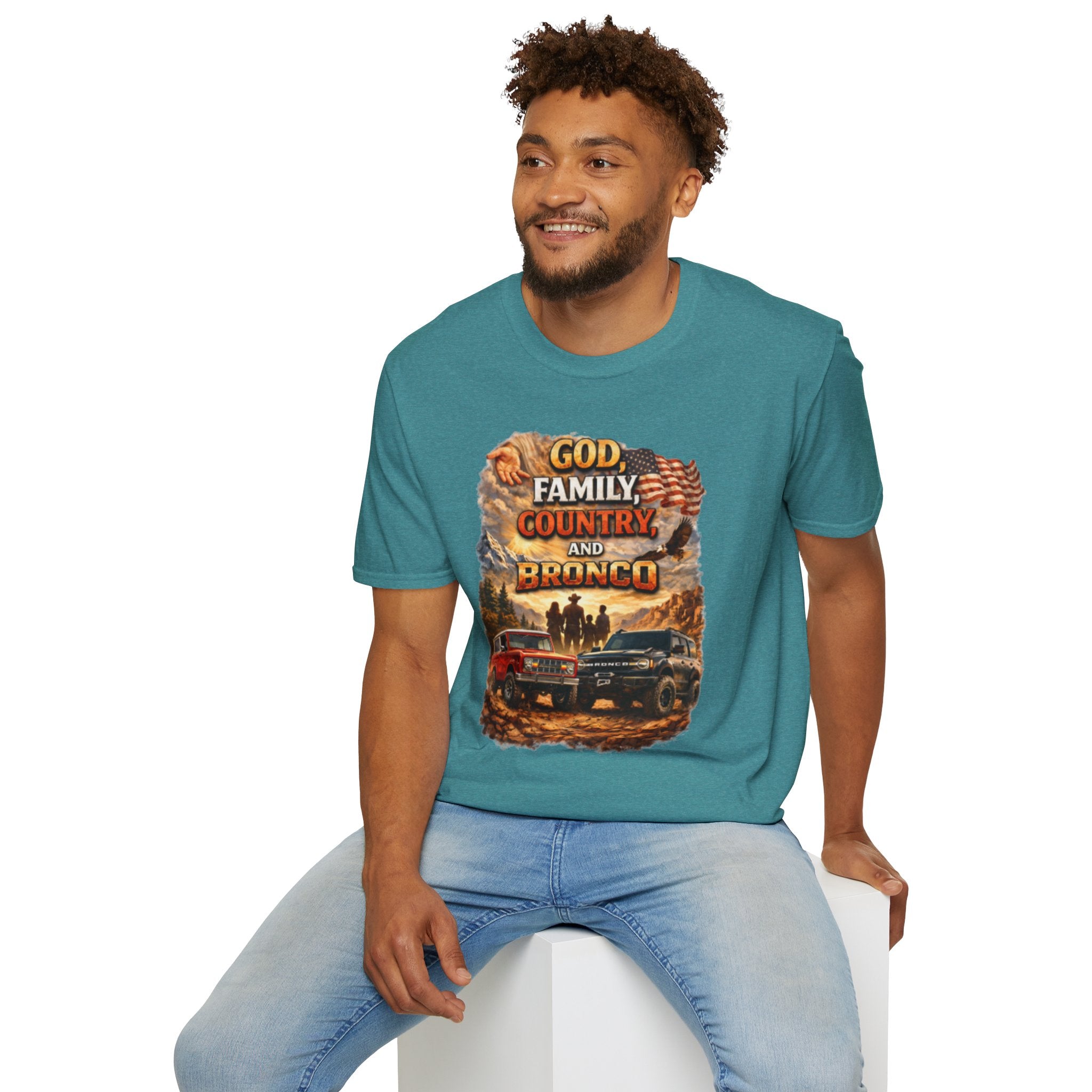God, Family, Country & Ford Bronco Tee – Bronco Heritage & Adventure Lifestyle Shirt