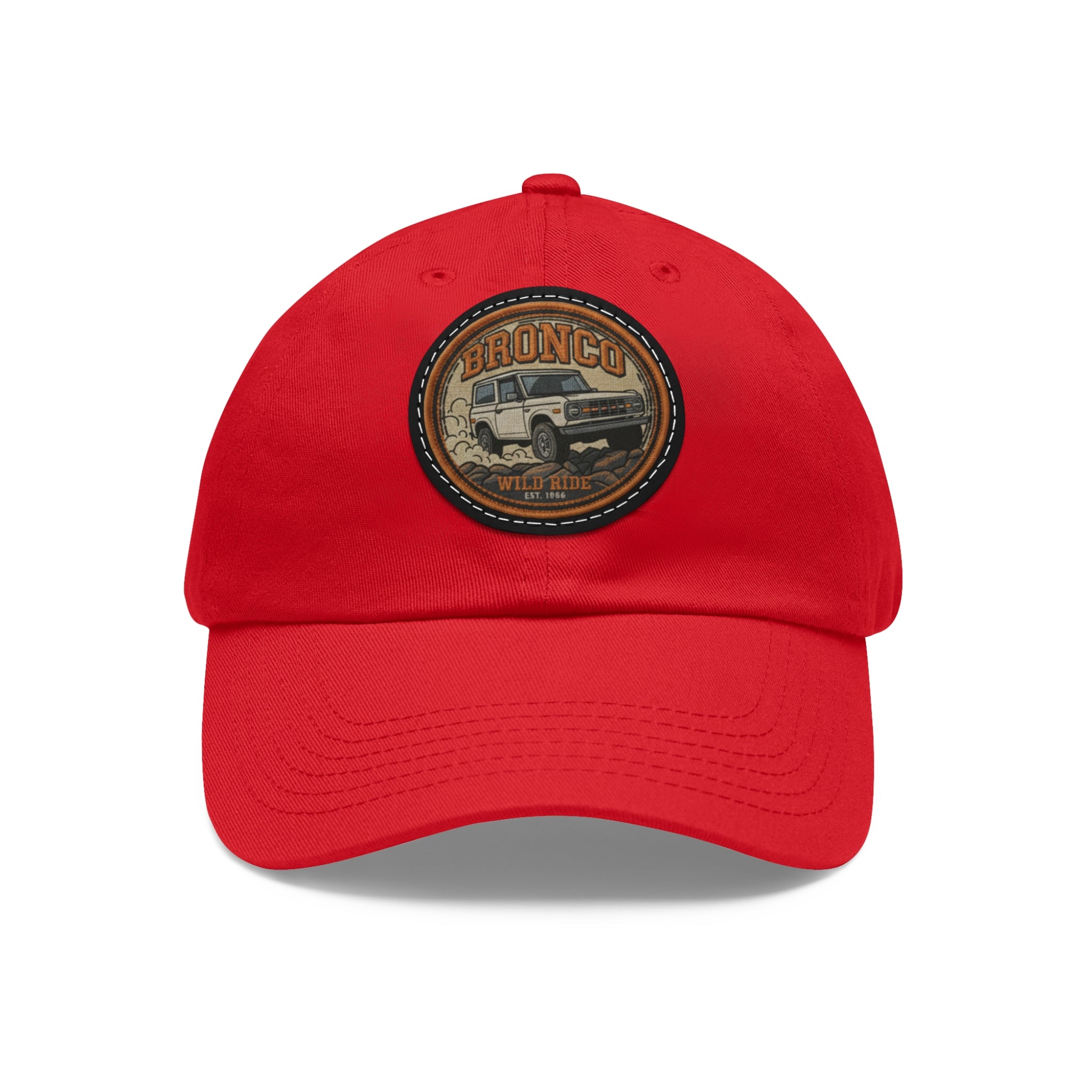 Bronco “Wild Ride Est. 1966” Retro Leather Patch Hat — Vintage Spirit, Modern Grit