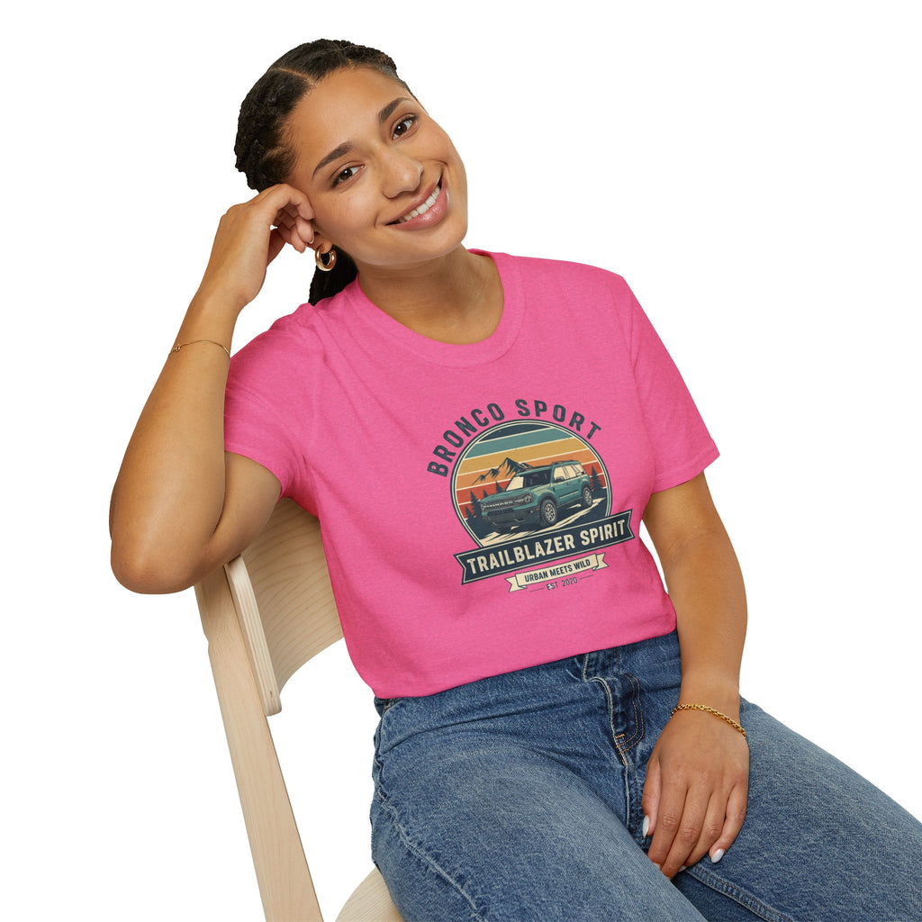 "Urban Meets Wild" Bronco Sport Women's T-Shirt | Trailblazer Spirit Softstyle Tee