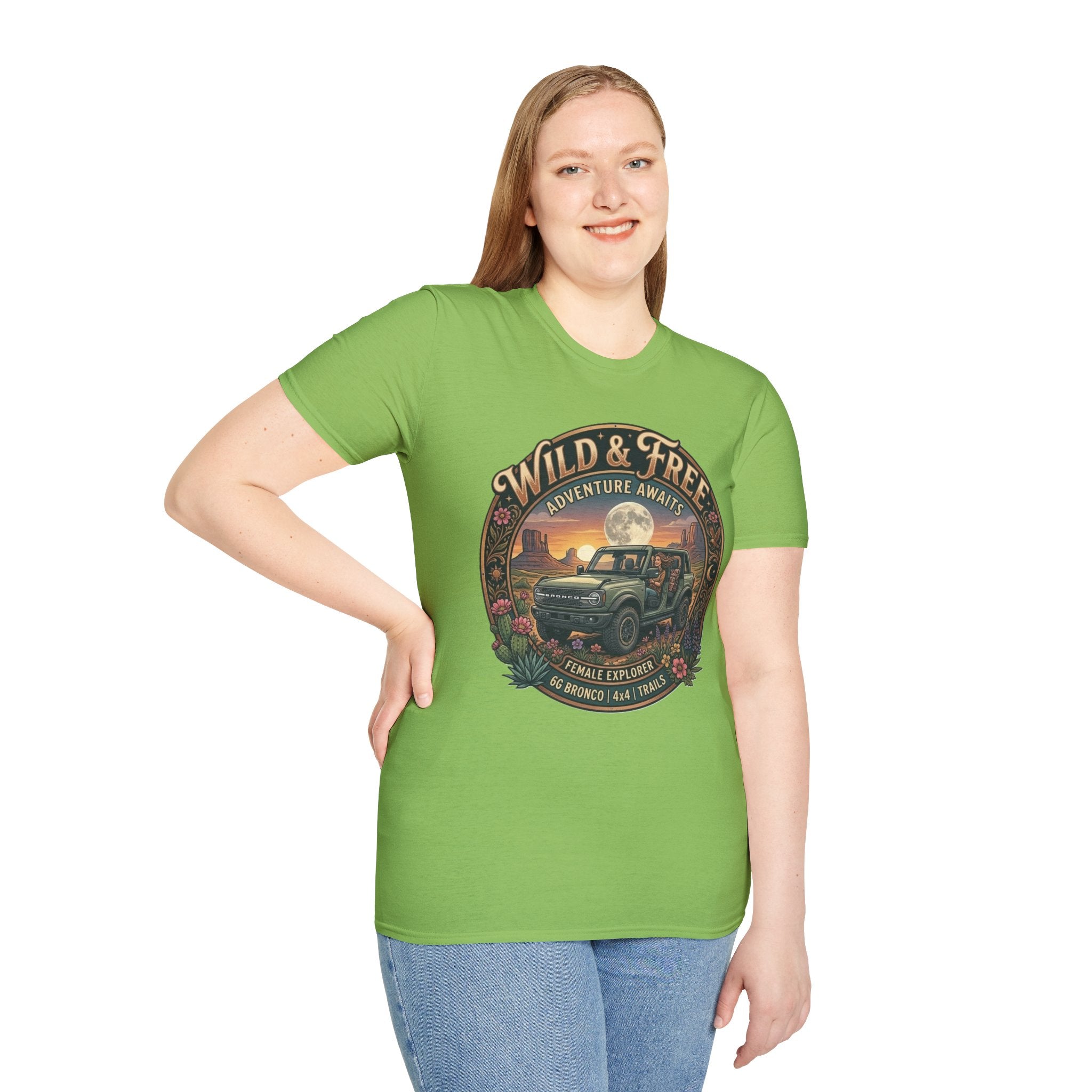 Wild & Free Bronco Tee – Female Explorer 6G Off-Road Adventure Shirt