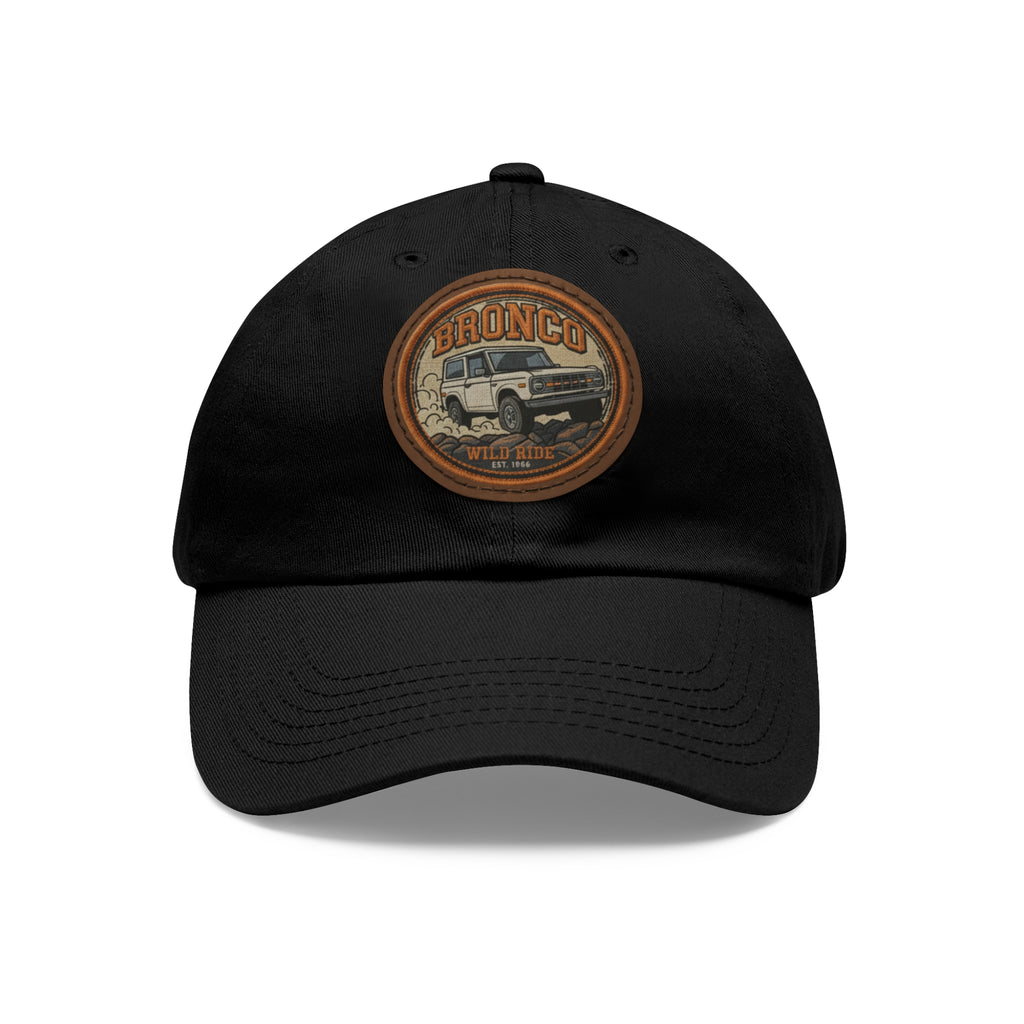 Bronco “Wild Ride Est. 1966” Retro Leather Patch Hat — Vintage Spirit, Modern Grit