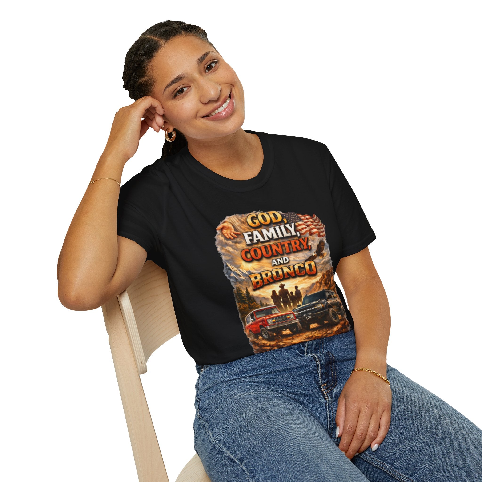 God, Family, Country & Ford Bronco Tee – Bronco Heritage & Adventure Lifestyle Shirt