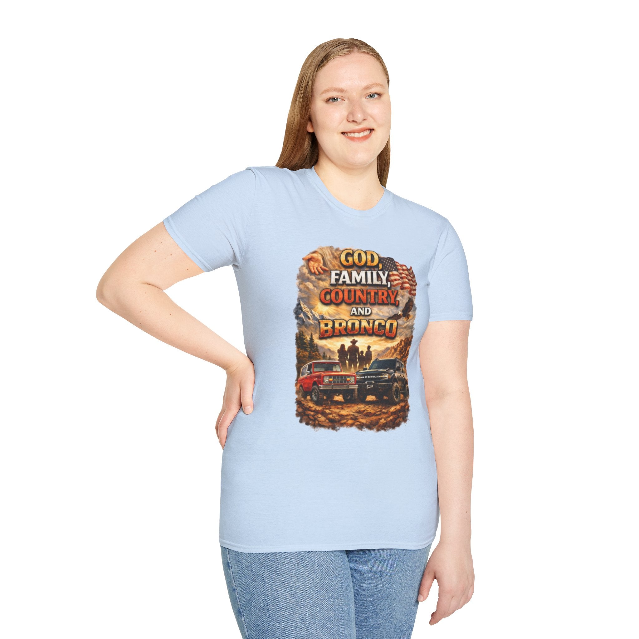 God, Family, Country & Ford Bronco Tee – Bronco Heritage & Adventure Lifestyle Shirt