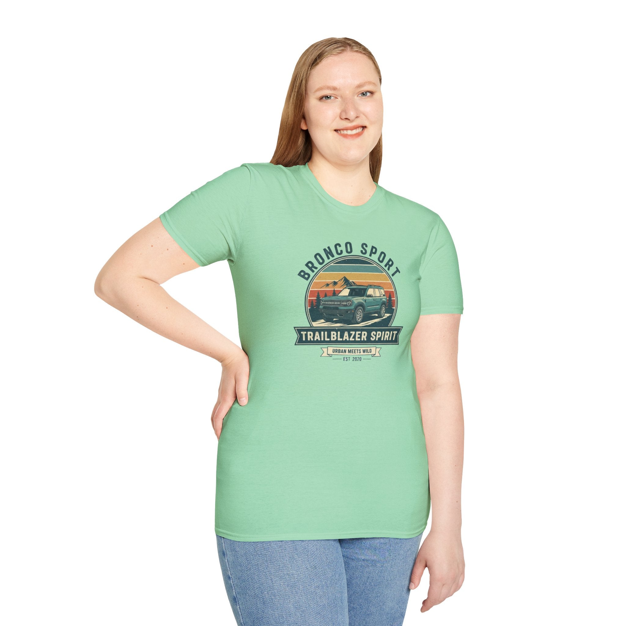 "Urban Meets Wild" Bronco Sport Women's T-Shirt | Trailblazer Spirit Softstyle Tee