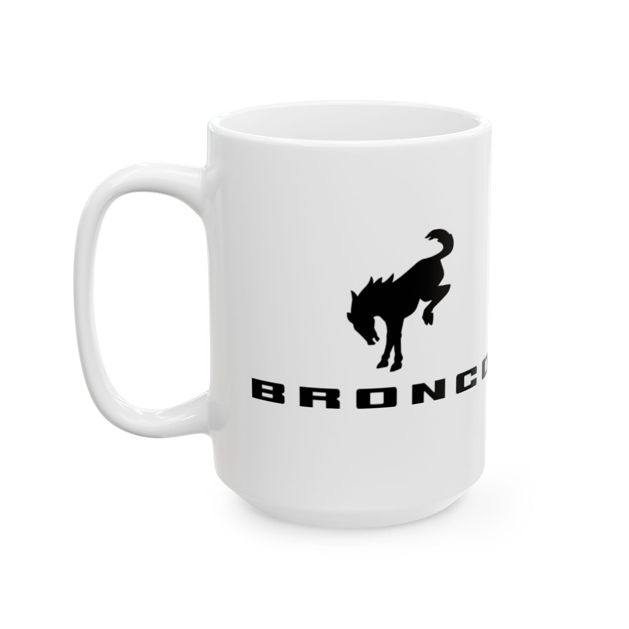 Bronco Logo Ceramic Mug – Bucking Bronco & All Trim Logos Coffee Cup (11oz / 15oz)