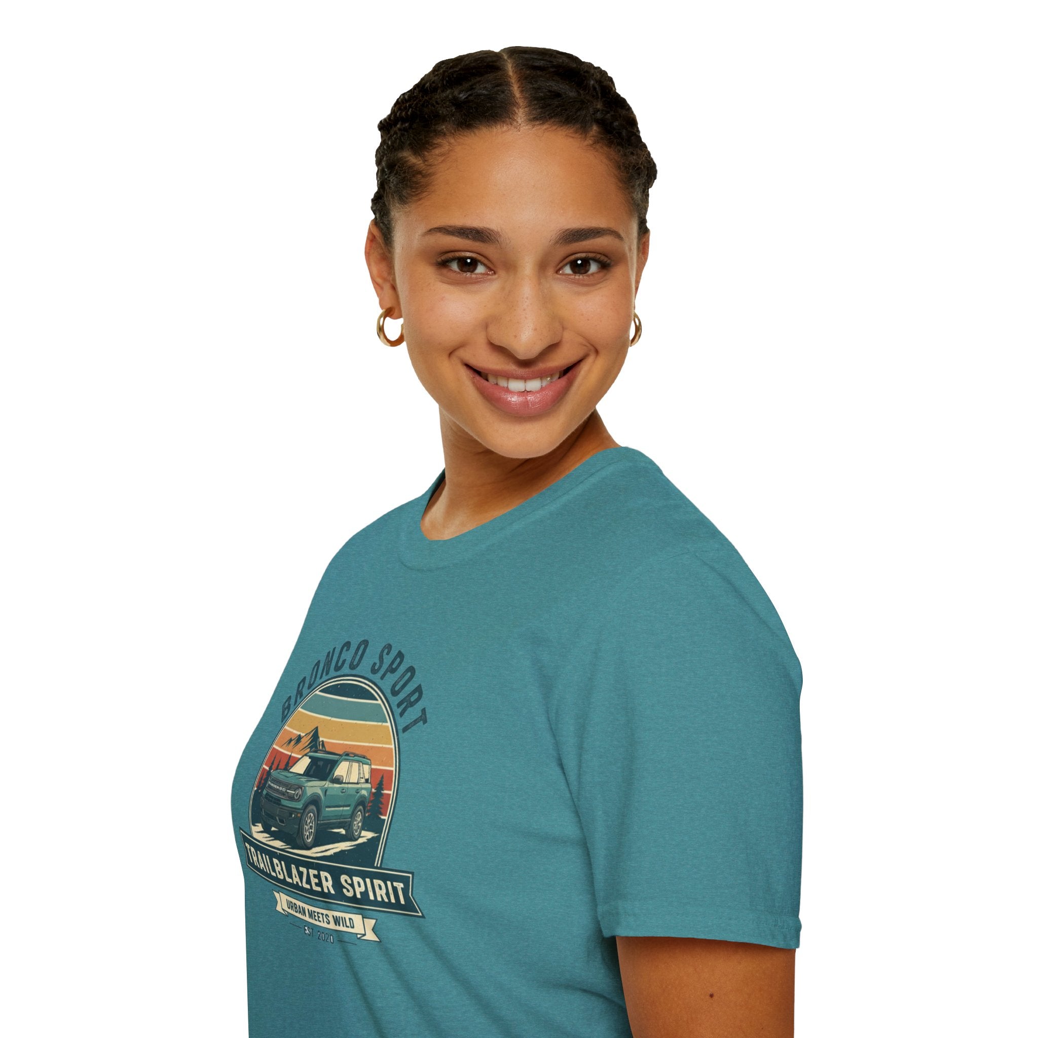 "Urban Meets Wild" Bronco Sport Women's T-Shirt | Trailblazer Spirit Softstyle Tee