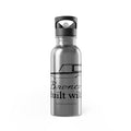 Built Wild Bronco Stainless Steel Water Bottle – 20oz Insulated with Straw Lid 20oz Silver Mug