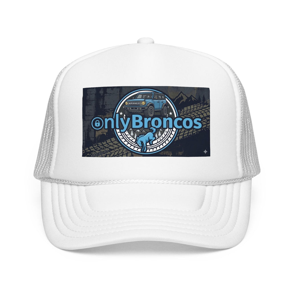 Only Broncos Foam Trucker Hat – 6G Bronco & Bucking Bronco Logo Retro Off-Road Cap