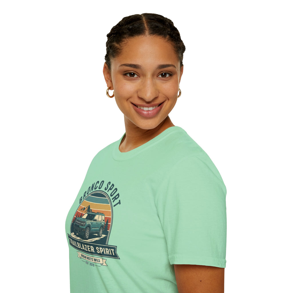 "Urban Meets Wild" Bronco Sport Women's T-Shirt | Trailblazer Spirit Softstyle Tee