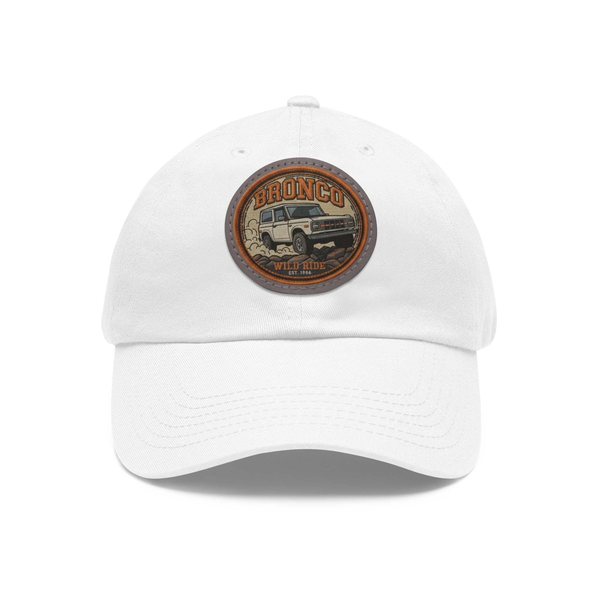 Bronco “Wild Ride Est. 1966” Retro Leather Patch Hat — Vintage Spirit, Modern Grit