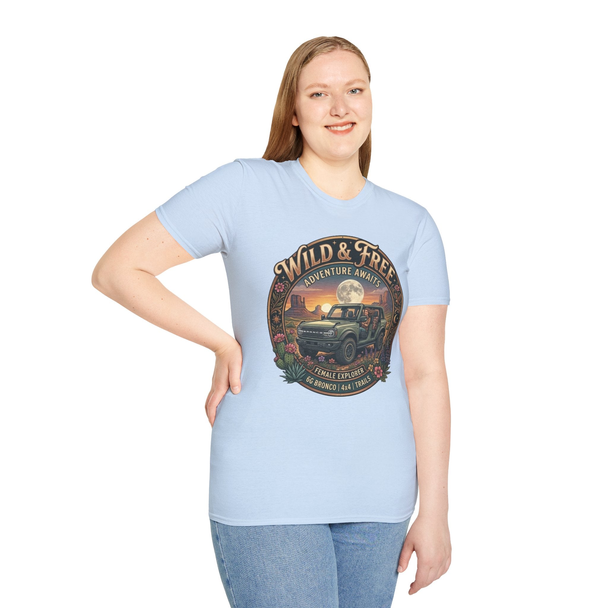 Wild & Free Bronco Tee – Female Explorer 6G Off-Road Adventure Shirt