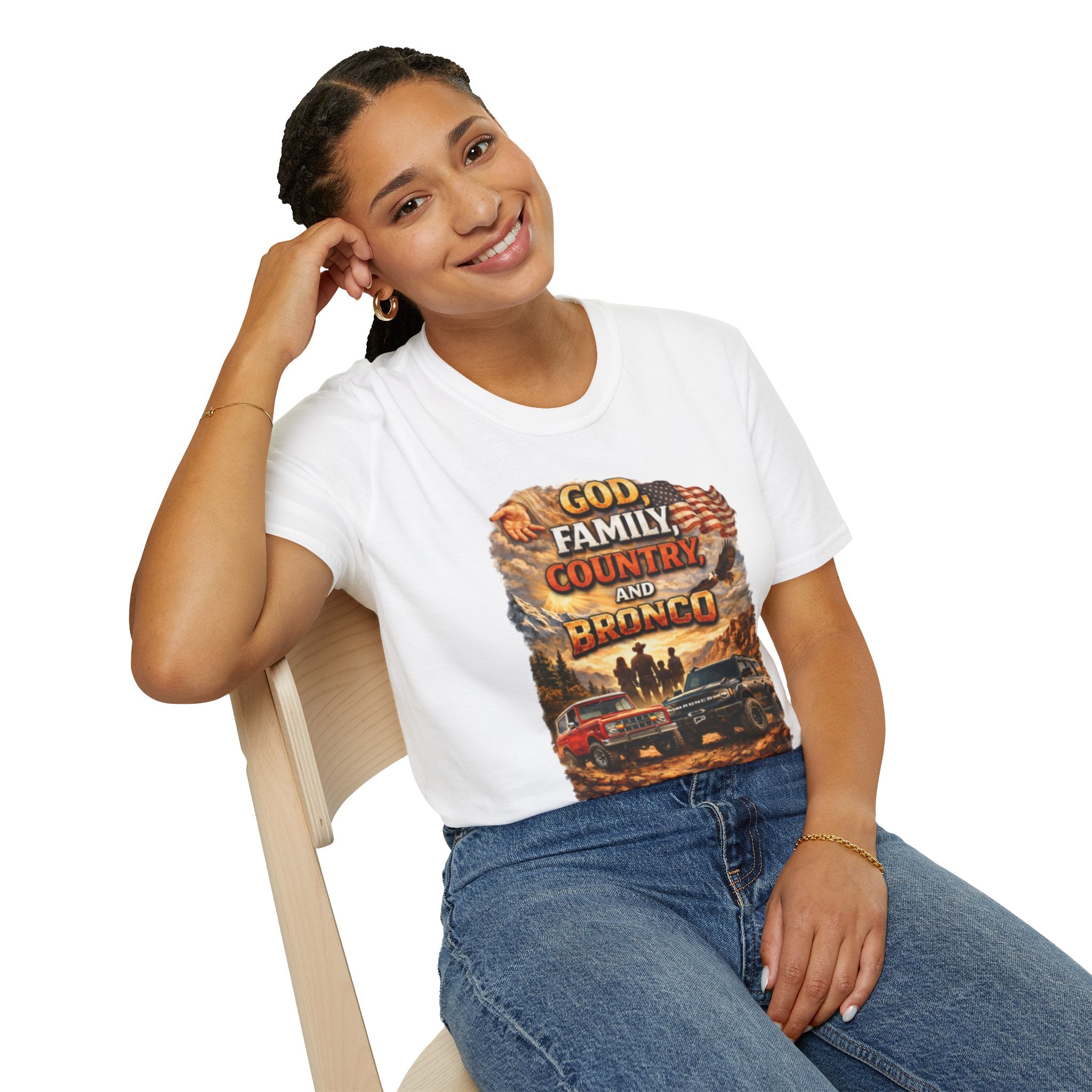 God, Family, Country & Ford Bronco Tee – Bronco Heritage & Adventure Lifestyle Shirt