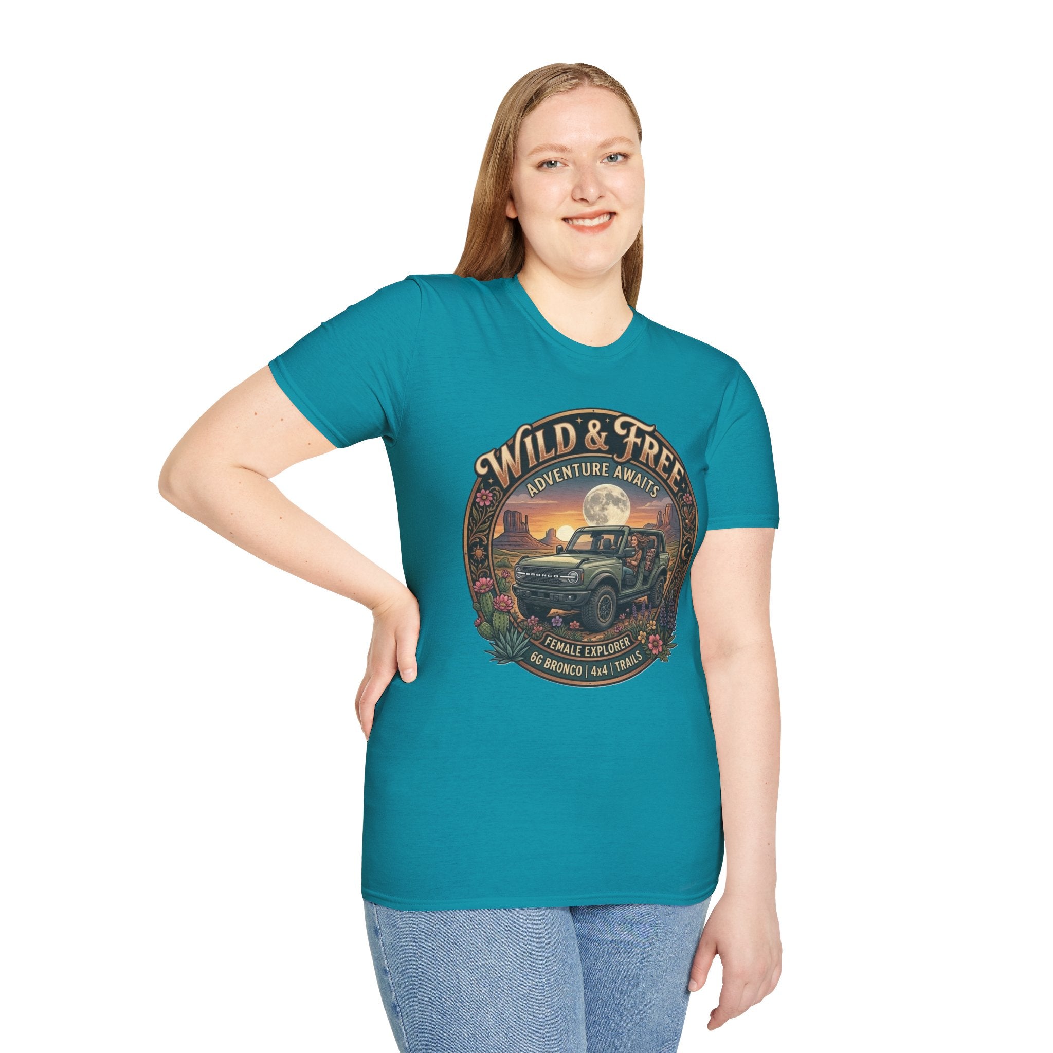 Wild & Free Bronco Tee – Female Explorer 6G Off-Road Adventure Shirt