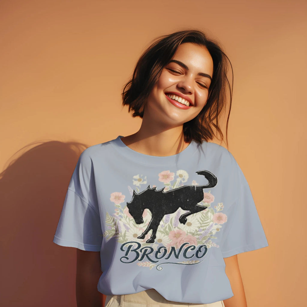 Women’s Wildflower Bronco Crop Tee | Bucking Heritage Edition (Free Spirit Series) T-Shirt