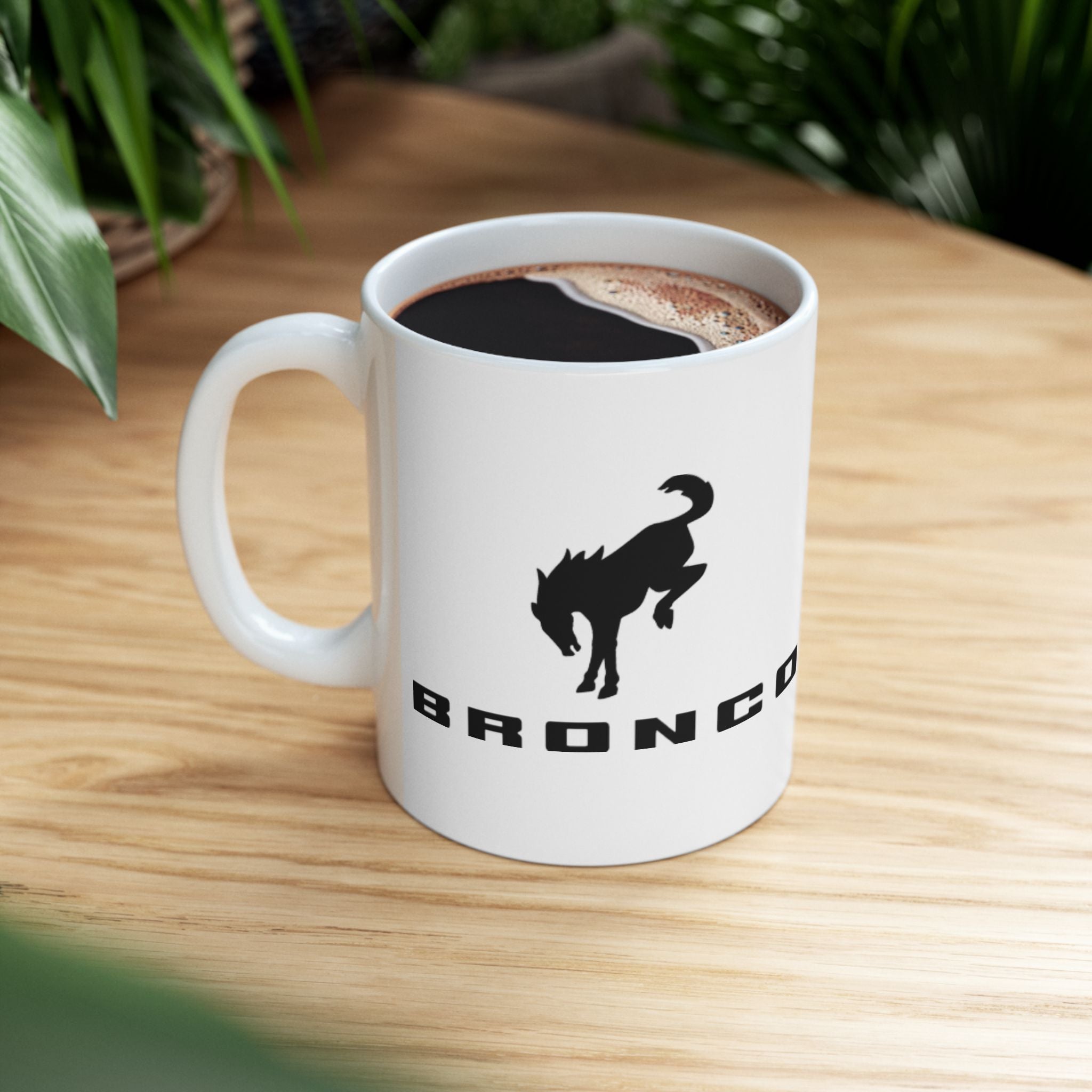 Bronco Logo Ceramic Mug – Bucking Bronco & All Trim Logos Coffee Cup (11oz / 15oz)